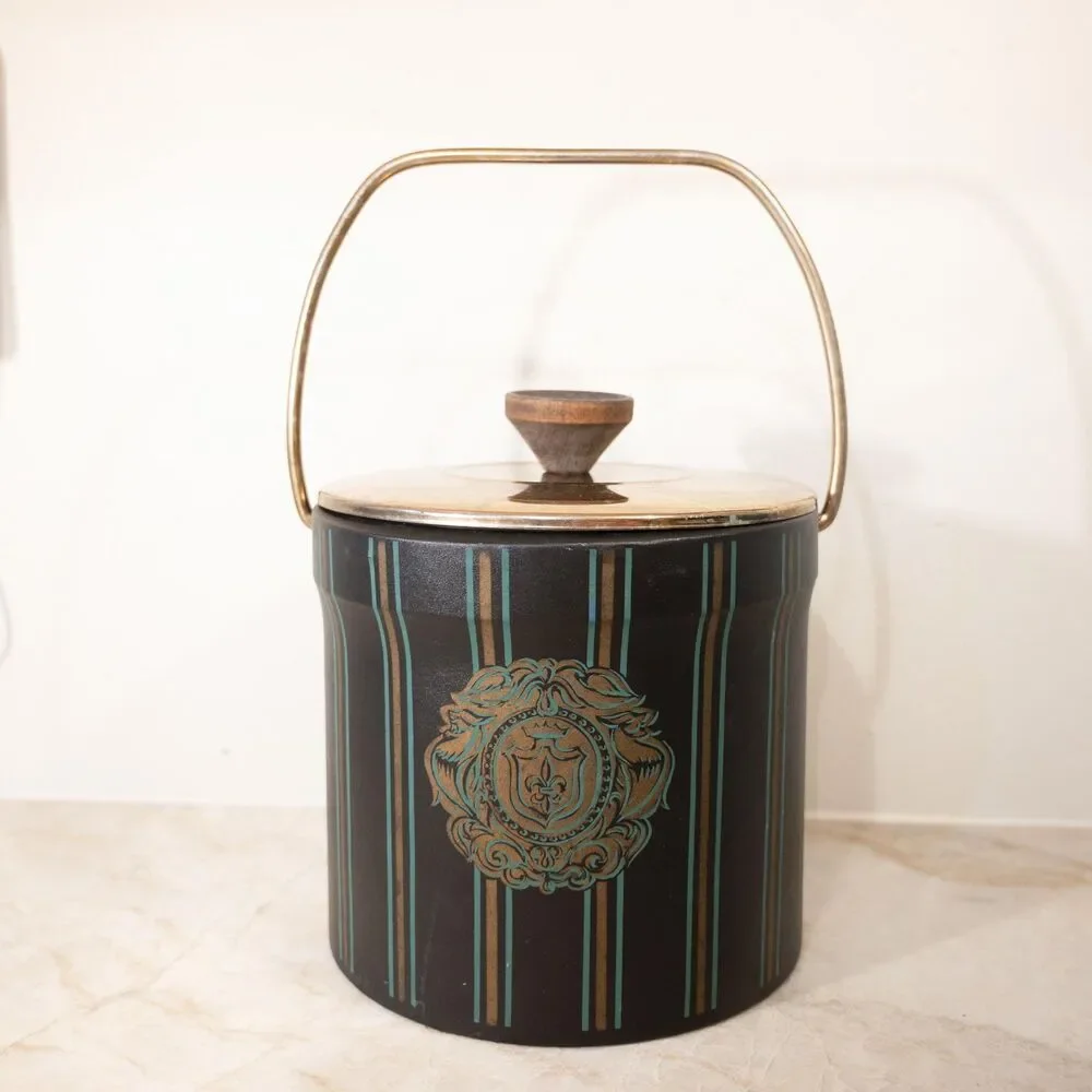 Vintage MCM Faux Leather Ice Bucket